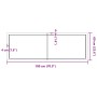 Tablero mesa madera roble tratada marrón oscuro 180x60x(2-4) cm