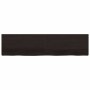Tablero mesa madera roble tratada marrón oscuro 200x50x(2-6) cm