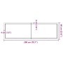 Tablero mesa madera roble tratada marrón oscuro 200x60x(2-4) cm