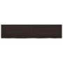 Tablero mesa madera roble tratada marrón oscuro 220x50x(2-4) cm