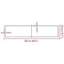 Tablero mesa madera roble tratada marrón oscuro 220x50x(2-4) cm
