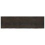 Tablero mesa madera roble tratada marrón oscuro 220x60x(2-6) cm