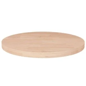 Round untreated oak wood table surface Ø50x2.5cm by vidaXL, Table tops - Ref: Foro24-342902, Price: 71,10 €, Discount: %