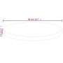 Round untreated oak wood table surface Ø50x2.5cm by vidaXL, Table tops - Ref: Foro24-342902, Price: 47,20 €, Discount: %