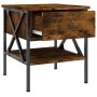 Nachttisch aus geräuchertem Eichenholzwerkstoff, 40 x 42 x 45 cm von vidaXL, Nachttische - Ref: Foro24-825957, Preis: 49,99 €...