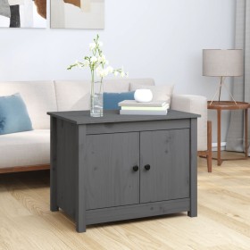 Grauer Couchtisch aus massivem Kiefernholz, 71 x 49 x 55 cm von vidaXL, Couchtisch - Ref: Foro24-820928, Preis: 102,34 €, Rab...