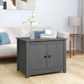Solid gray pine wood coffee table 71x49x55 cm by vidaXL, Coffee table - Ref: Foro24-820928, Price: 86,06 €, Discount: %