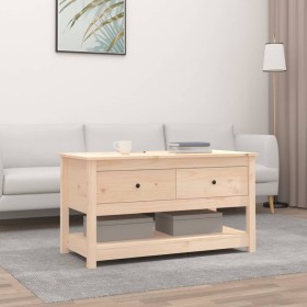 Mesa de centro de madera maciza de pino 102x49x55 cm