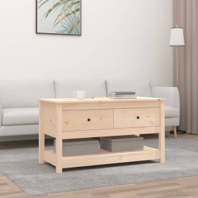 Solid pine wood coffee table 102x49x55 cm by vidaXL, Coffee table - Ref: Foro24-820921, Price: 94,57 €, Discount: %