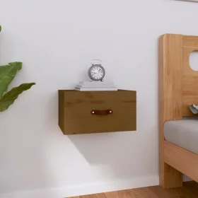 Brown honey wall-mounted bedside table 40x29.5x22 cm by vidaXL, Lockers and storage cabinets - Ref: Foro24-820992, Price: 32,...