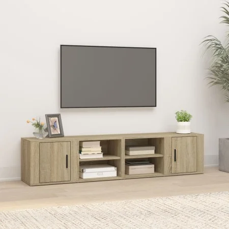 Mueble TV 2 uds madera contrachapada roble Sonoma 80x31,5x36 cm de vidaXL, Muebles TV - Ref: Foro24-819443, Precio: 74,87 €, ...