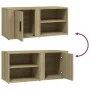 Mueble TV 2 uds madera contrachapada roble Sonoma 80x31,5x36 cm de vidaXL, Muebles TV - Ref: Foro24-819443, Precio: 74,87 €, ...