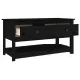 Couchtisch aus massivem Kiefernholz schwarz 102x49x55 cm von vidaXL, Couchtisch - Ref: Foro24-820925, Preis: 130,91 €, Rabatt: %