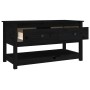 Solid black pine wood coffee table 102x49x55 cm by vidaXL, Coffee table - Ref: Foro24-820925, Price: 132,57 €, Discount: %