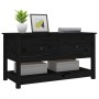 Couchtisch aus massivem Kiefernholz schwarz 102x49x55 cm von vidaXL, Couchtisch - Ref: Foro24-820925, Preis: 132,57 €, Rabatt: %