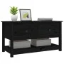 Couchtisch aus massivem Kiefernholz schwarz 102x49x55 cm von vidaXL, Couchtisch - Ref: Foro24-820925, Preis: 130,91 €, Rabatt: %