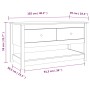 Couchtisch aus massivem Kiefernholz schwarz 102x49x55 cm von vidaXL, Couchtisch - Ref: Foro24-820925, Preis: 132,57 €, Rabatt: %