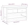 Couchtisch aus massivem Kiefernholz schwarz 102x49x55 cm von vidaXL, Couchtisch - Ref: Foro24-820925, Preis: 130,91 €, Rabatt: %