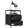 Engineered wood black bedside table 44x45x60 cm by vidaXL, Nightstands - Ref: Foro24-826003, Price: 72,78 €, Discount: %