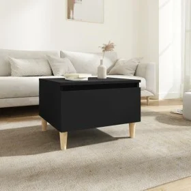 Mesa auxiliar de madera contrachapada negro 50x46x35 cm de vidaXL, Mesas auxiliares - Ref: Foro24-819502, Precio: 37,82 €, De...