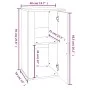Aparador madera contrachapada color roble ahumado 40x33x70 cm de vidaXL, Aparadores - Ref: Foro24-819417, Precio: 52,59 €, De...