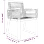 Juego de comedor para jardín 7 piezas ratán PVC negro