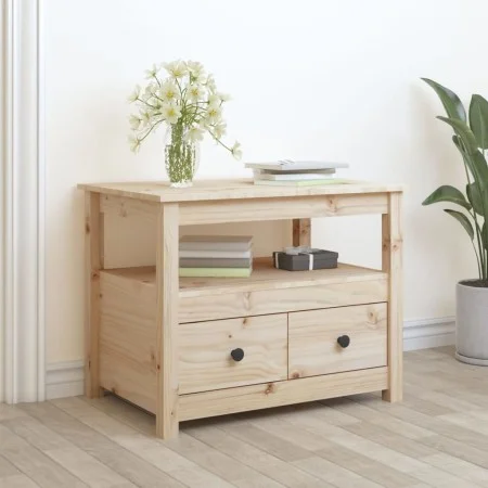 Solid pine wood coffee table 71x49x55 cm by vidaXL, Coffee table - Ref: Foro24-820936, Price: 77,37 €, Discount: %