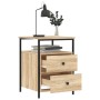 Nachttisch aus Sonoma-Eichenholzwerkstoff, 44 x 45 x 60 cm von vidaXL, Nachttische - Ref: Foro24-826005, Preis: 61,49 €, Raba...