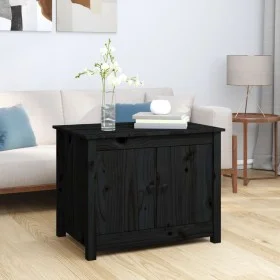 Couchtisch aus massivem schwarzem Kiefernholz, 71 x 49 x 55 cm von vidaXL, Couchtisch - Ref: Foro24-820930, Preis: 82,03 €, R...