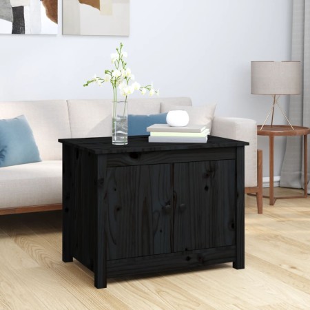 Mesa de centro de madera maciza de pino negro 71x49x55 cm de vidaXL, Mesas de centro - Ref: Foro24-820930, Precio: 82,03 €, D...