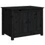 Mesa de centro de madera maciza de pino negro 71x49x55 cm de vidaXL, Mesas de centro - Ref: Foro24-820930, Precio: 82,03 €, D...