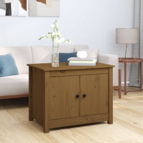 Honigbrauner Couchtisch aus massivem Kiefernholz, 71 x 49 x 55 cm von vidaXL, Couchtisch - Ref: Foro24-820929, Preis: 82,03 €...