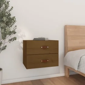 Honey brown wall bedside table 50x36x40 cm by vidaXL, Lockers and storage cabinets - Ref: Foro24-820982, Price: 47,84 €, Disc...