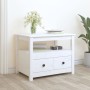 Couchtisch aus massivem weißem Kiefernholz, 71 x 49 x 55 cm von vidaXL, Couchtisch - Ref: Foro24-820937, Preis: 101,12 €, Rab...