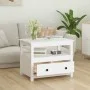 Couchtisch aus massivem weißem Kiefernholz, 71 x 49 x 55 cm von vidaXL, Couchtisch - Ref: Foro24-820937, Preis: 99,70 €, Raba...