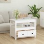 Couchtisch aus massivem weißem Kiefernholz, 71 x 49 x 55 cm von vidaXL, Couchtisch - Ref: Foro24-820937, Preis: 101,12 €, Rab...