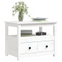 Couchtisch aus massivem weißem Kiefernholz, 71 x 49 x 55 cm von vidaXL, Couchtisch - Ref: Foro24-820937, Preis: 101,12 €, Rab...