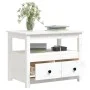 Couchtisch aus massivem weißem Kiefernholz, 71 x 49 x 55 cm von vidaXL, Couchtisch - Ref: Foro24-820937, Preis: 99,70 €, Raba...