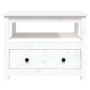 Solid white pine wood coffee table 71x49x55 cm by vidaXL, Coffee table - Ref: Foro24-820937, Price: 101,05 €, Discount: %