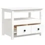 Couchtisch aus massivem weißem Kiefernholz, 71 x 49 x 55 cm von vidaXL, Couchtisch - Ref: Foro24-820937, Preis: 99,70 €, Raba...
