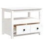 Couchtisch aus massivem weißem Kiefernholz, 71 x 49 x 55 cm von vidaXL, Couchtisch - Ref: Foro24-820937, Preis: 101,12 €, Rab...