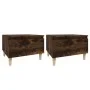 2 smoked oak plywood side tables 50x46x35 cm by vidaXL, Side tables - Ref: Foro24-819511, Price: 53,93 €, Discount: %