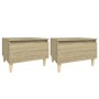 Beistelltische 2 Stück Eichenholz Sonoma 50x46x35 cm von vidaXL, Seitentische - Ref: Foro24-819507, Preis: 54,39 €, Rabatt: %