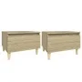 Side tables 2 units oak wood Sonoma 50x46x35 cm by vidaXL, Side tables - Ref: Foro24-819507, Price: 53,93 €, Discount: %