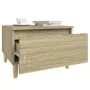 Side tables 2 units oak wood Sonoma 50x46x35 cm by vidaXL, Side tables - Ref: Foro24-819507, Price: 53,93 €, Discount: %