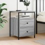 Mesita de noche madera de ingeniería gris Sonoma 44x45x60 cm de vidaXL, Mesitas de noche - Ref: Foro24-826009, Precio: 57,45 ...