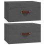 Wall bedside table 2 pcs gray 40x29.5x22 cm by vidaXL, Lockers and storage cabinets - Ref: Foro24-820991, Price: 55,64 €, Dis...