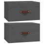 Wall bedside table 2 pcs gray 40x29.5x22 cm by vidaXL, Lockers and storage cabinets - Ref: Foro24-820991, Price: 55,07 €, Dis...