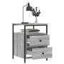 Mesita de noche madera de ingeniería gris Sonoma 44x45x60 cm de vidaXL, Mesitas de noche - Ref: Foro24-826009, Precio: 57,45 ...