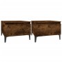 Side tables 2 units smoked oak plywood 50x46x35 cm by vidaXL, Side tables - Ref: Foro24-819527, Price: 68,09 €, Discount: %